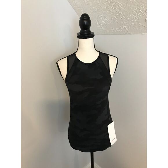 LULULEMON Sculpt Cropped Tank Heritage 365 Camo Deep Coal Multi/Black - 0 - NWT - Picture 1 of 10